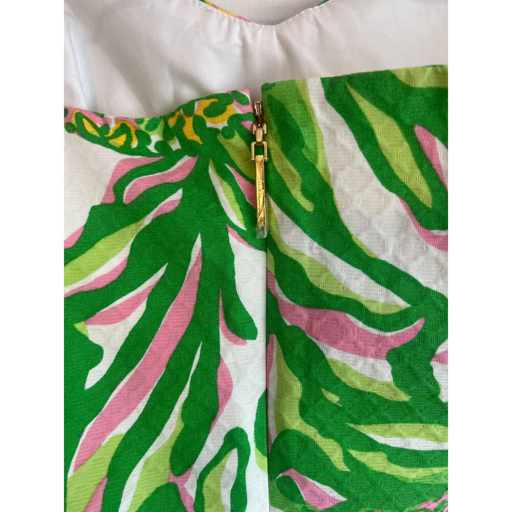 Lilly Pulitzer Angela Seeing Pink Elephants Strapless Sweetheart Dress SZ 10 NWT - Picture 6 of 13